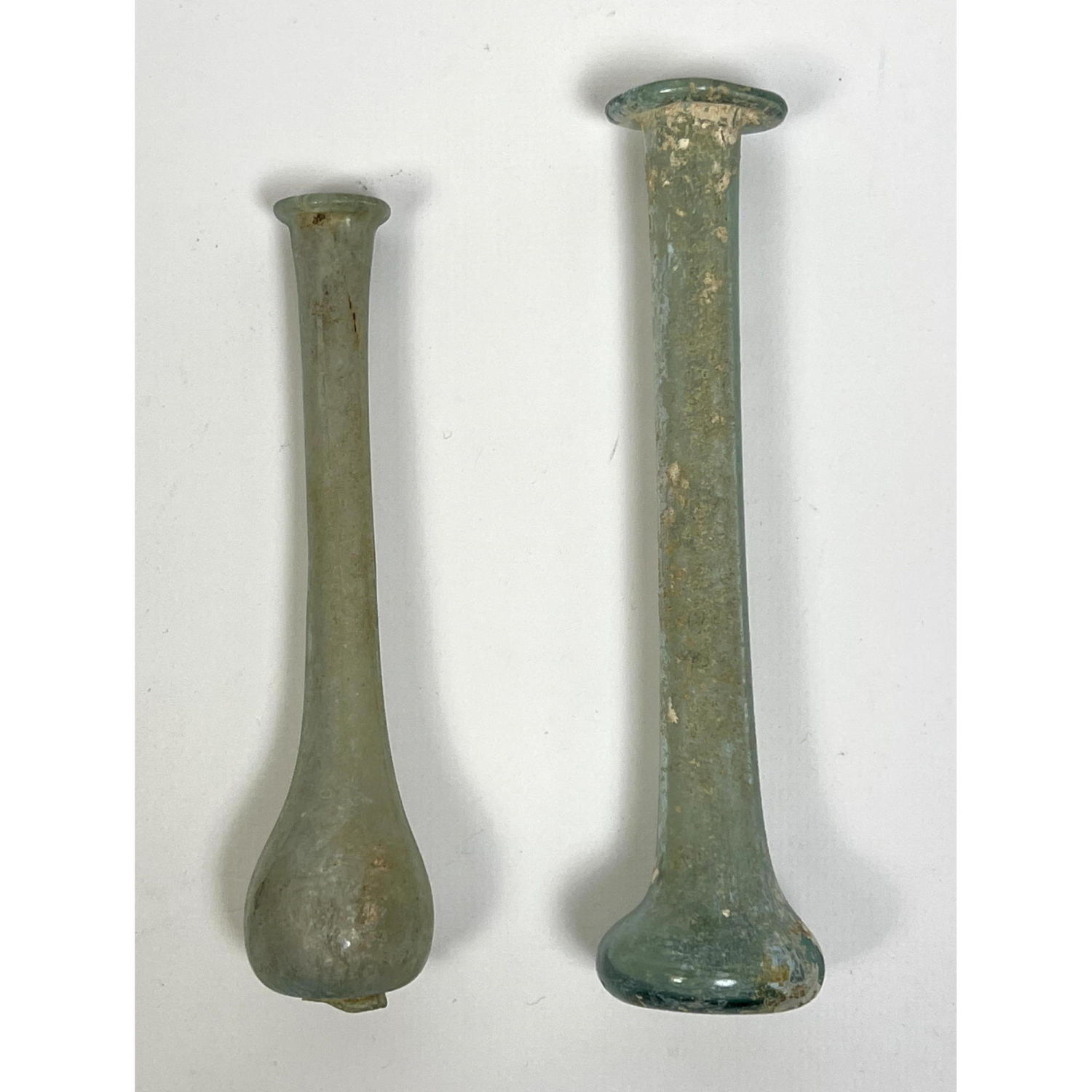 2 pc Antique Roman burial glass