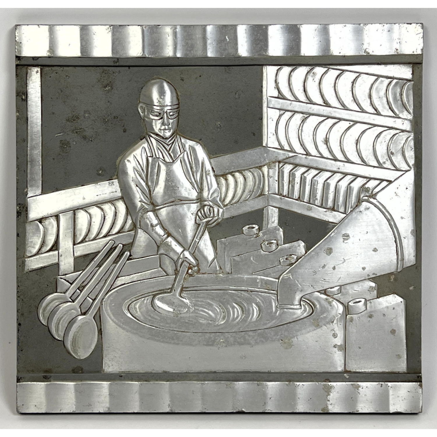 Molded Metal Relief Plaque of Occupational 2bac00
