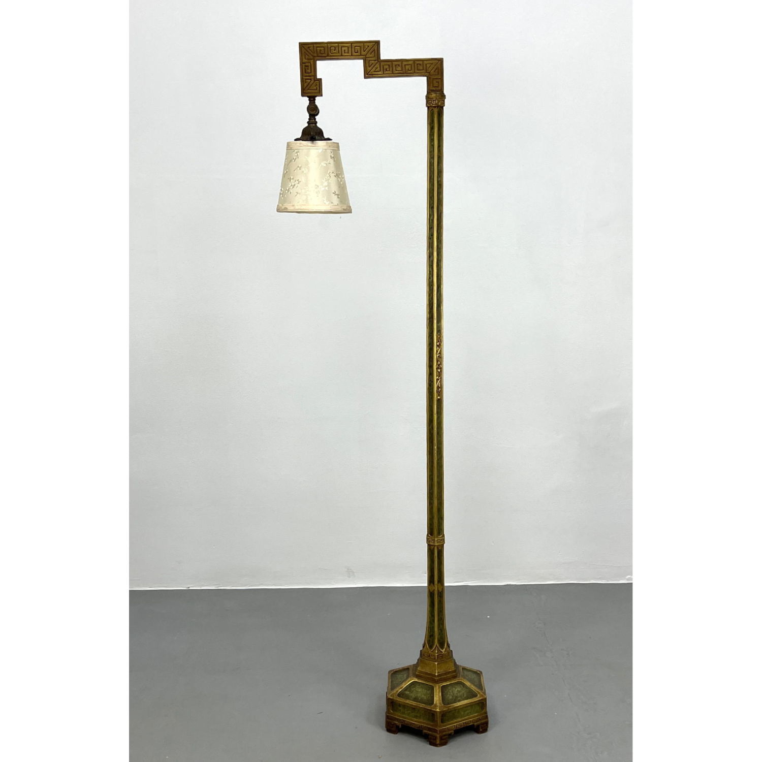 Antique Architectural Bridge Floor Lamp.