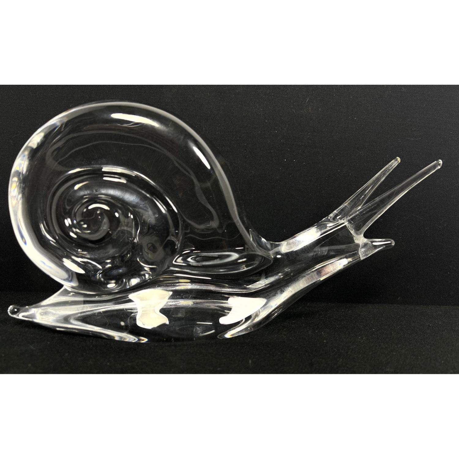 DAUM crystal snail Signed Dimensions  2bac82