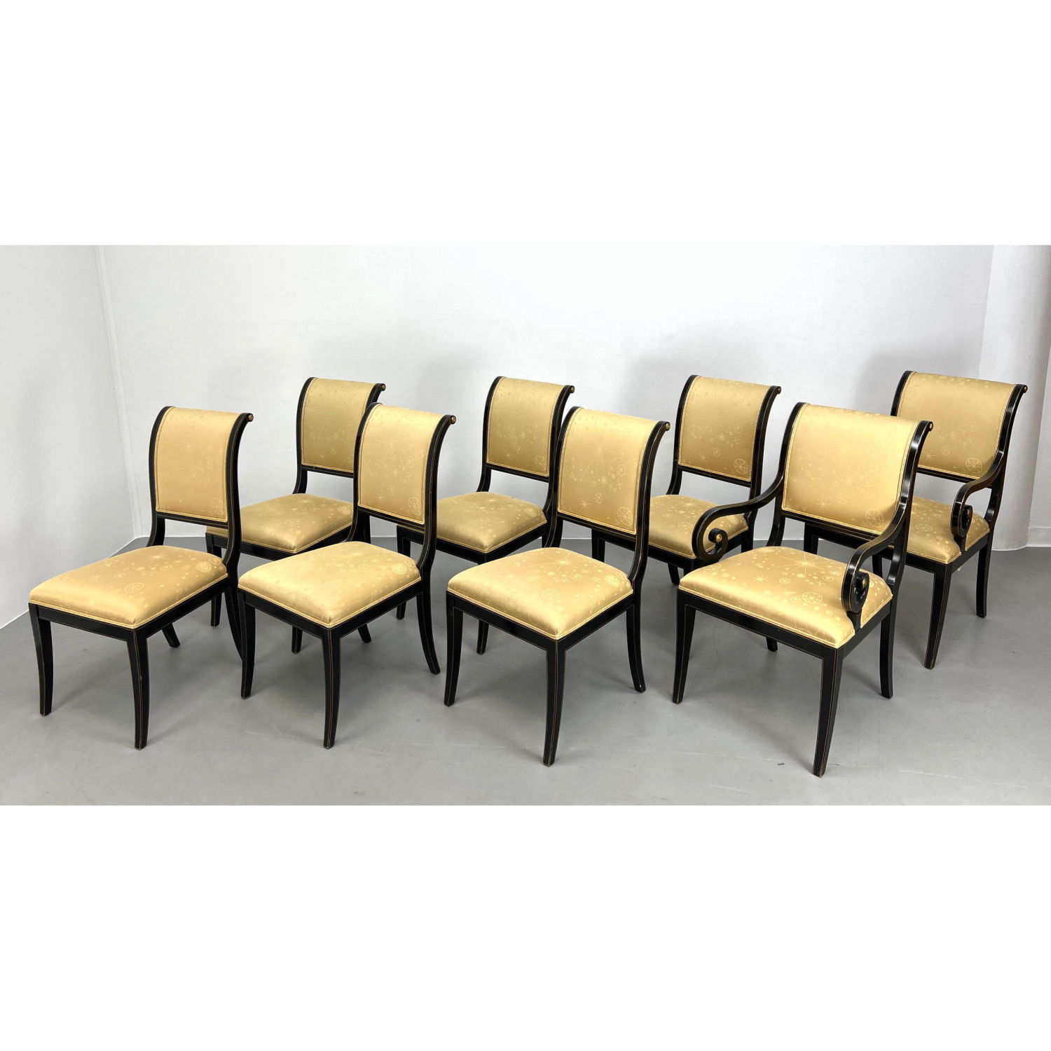 Set 8 KINDEL Dining Chairs Black 2bacb1