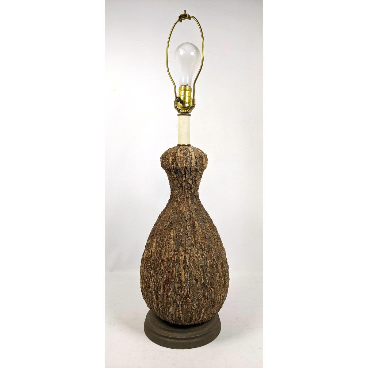 Natural Bark Cork Table Lamp. 

Dimensions: