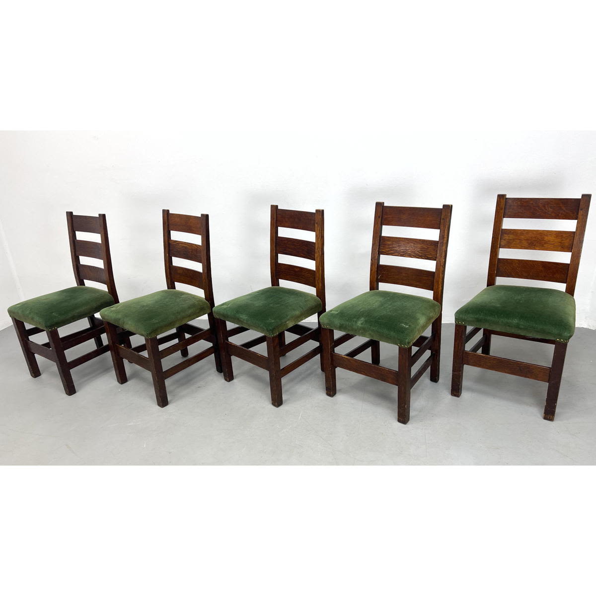 Set 5 STICKLEY Ladder Back Dining 2baf59