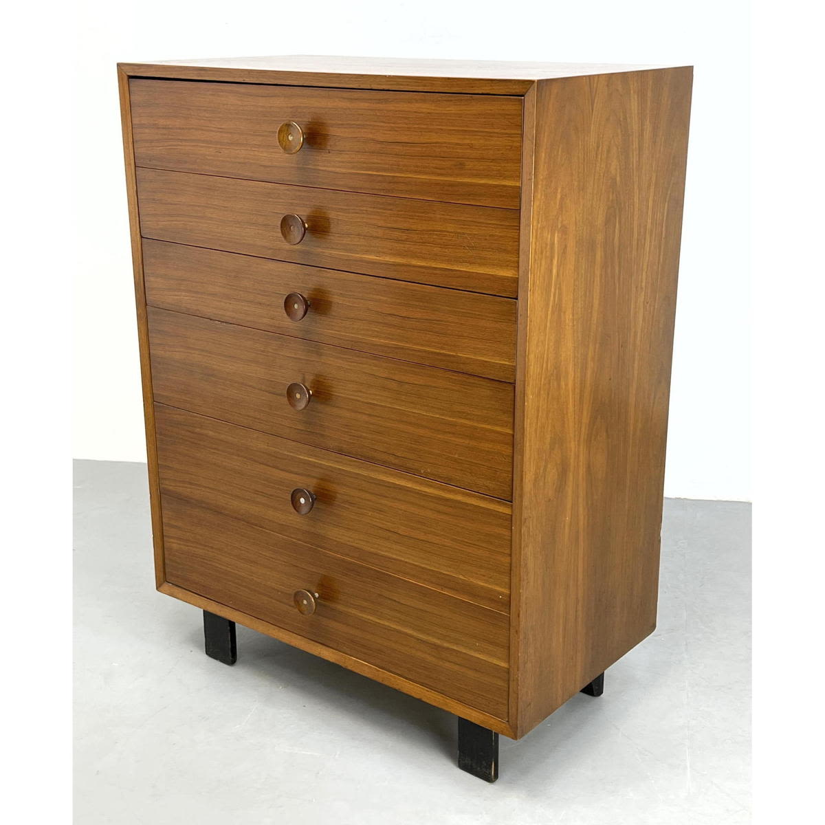 GEORGE NELSON 6 Drawer Chest Walnut 2baf76