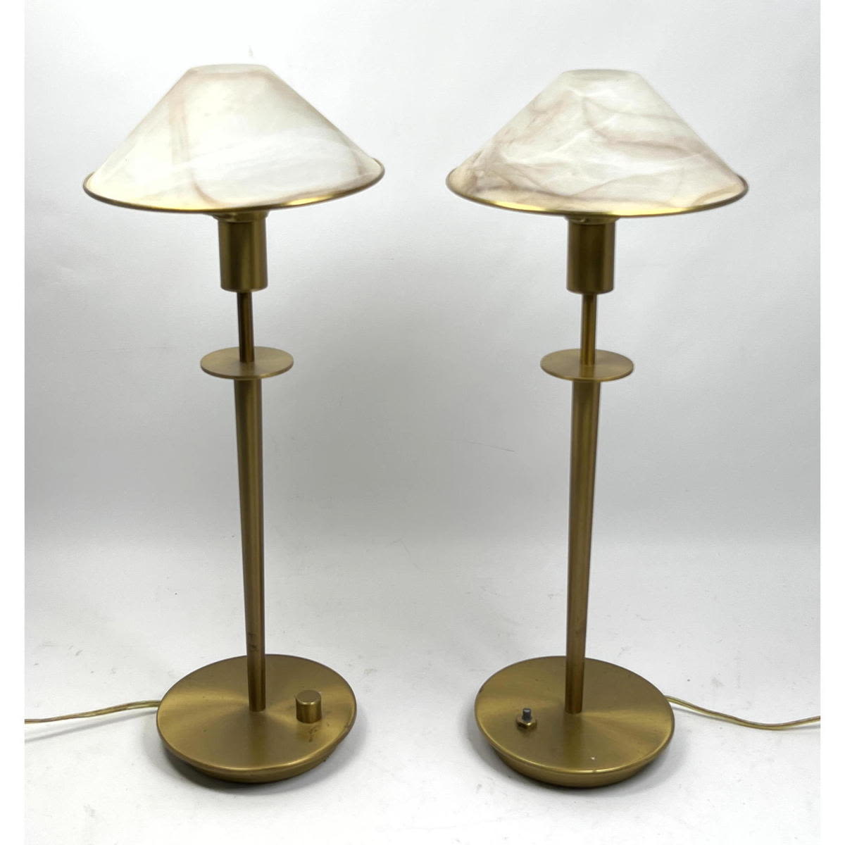 Pr Candlestick Brass Accent Table