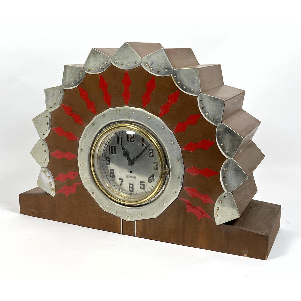 Hand Crafted Wood Mantle Clock  2bafb7