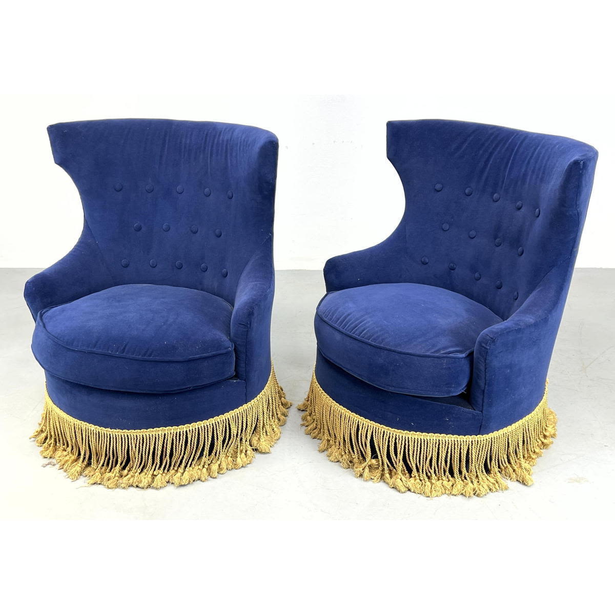 Pr Tall Back Blue Velvet Lounge 2bb020