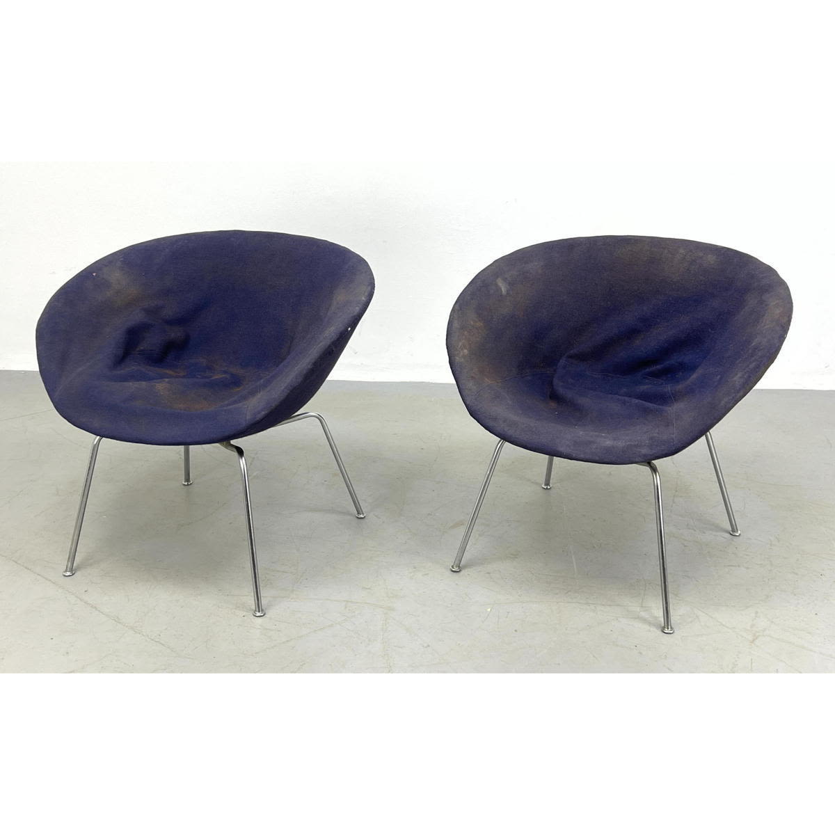 Pair of ARNE JACOBSEN Pot Chairs.