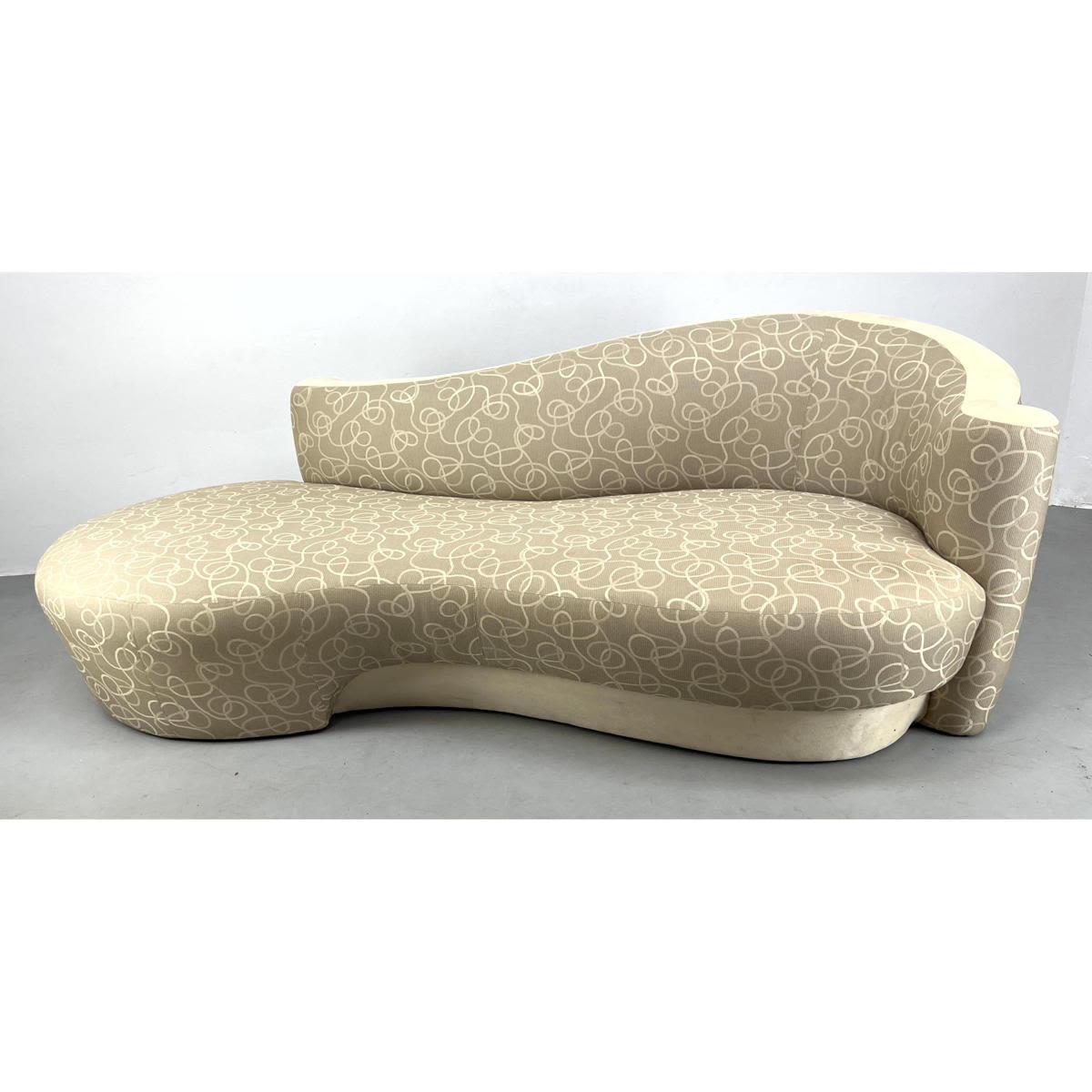 Weiman Kagan style serpentine sofa couch.