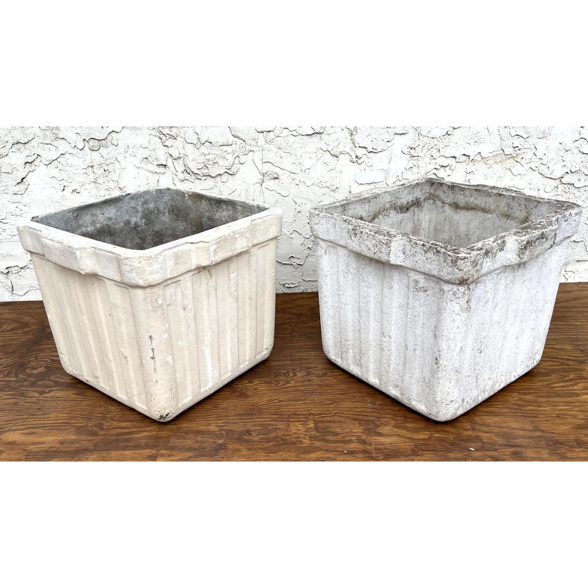 Pair Willy Guhl square planters  2bb099