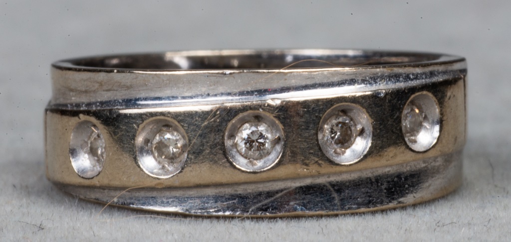 MID-CENTURY MODERN 14K WHITE GOLD