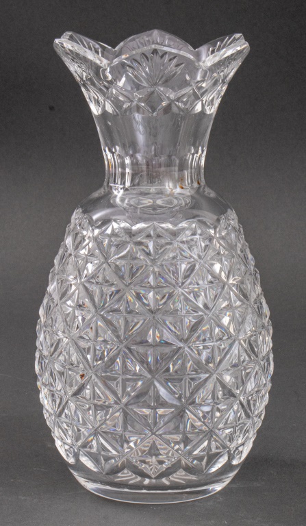 WATERFORD CRYSTAL CUT PINEAPPLE VASE