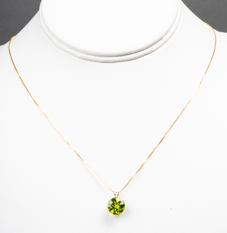 3.80CT. PERIDOT 14K YELLOW GOLD