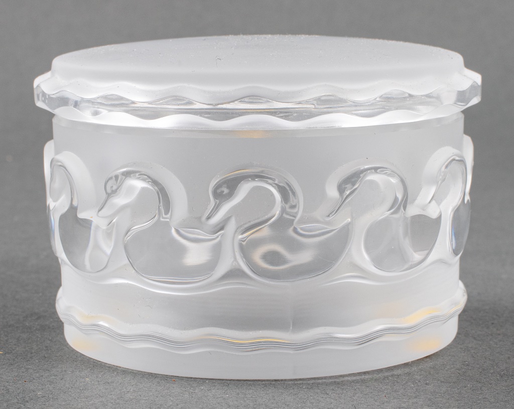 LALIQUE "CANARDS" CRYSTAL COVERED