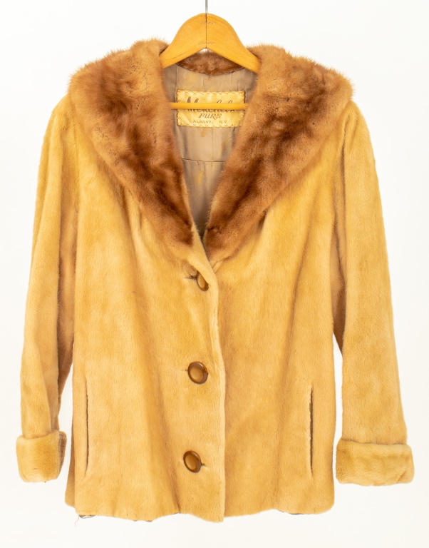 MENCHELS SHEARED BEAVER & MINK COAT