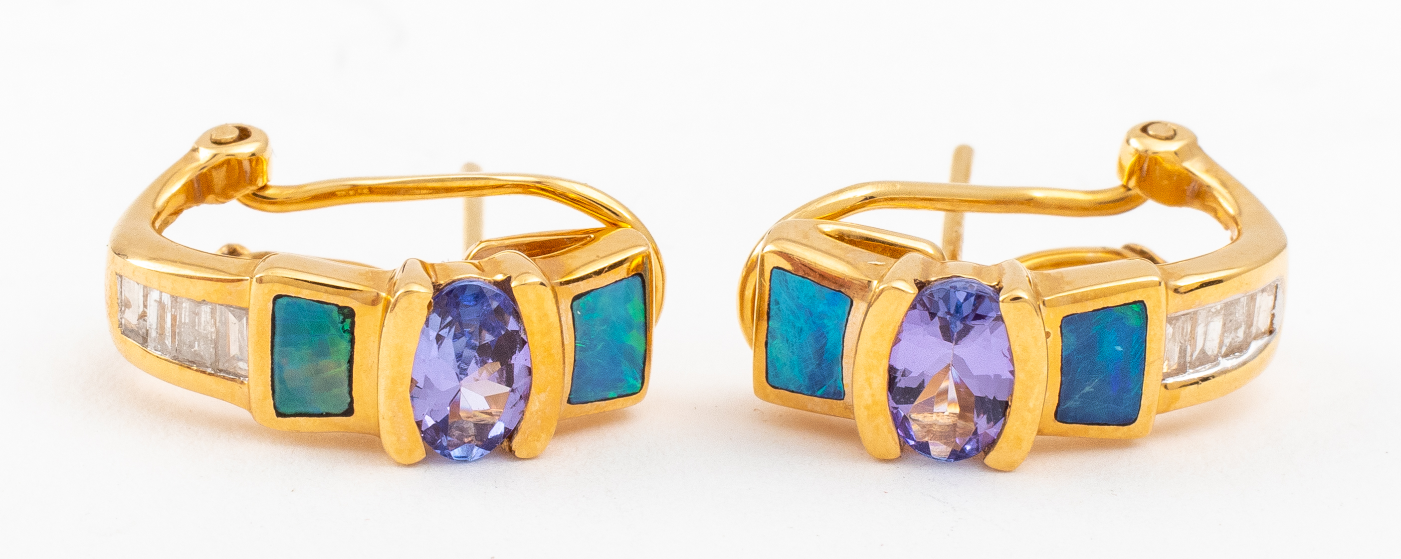 14K YELLOW GOLD AMETHYST, OPAL