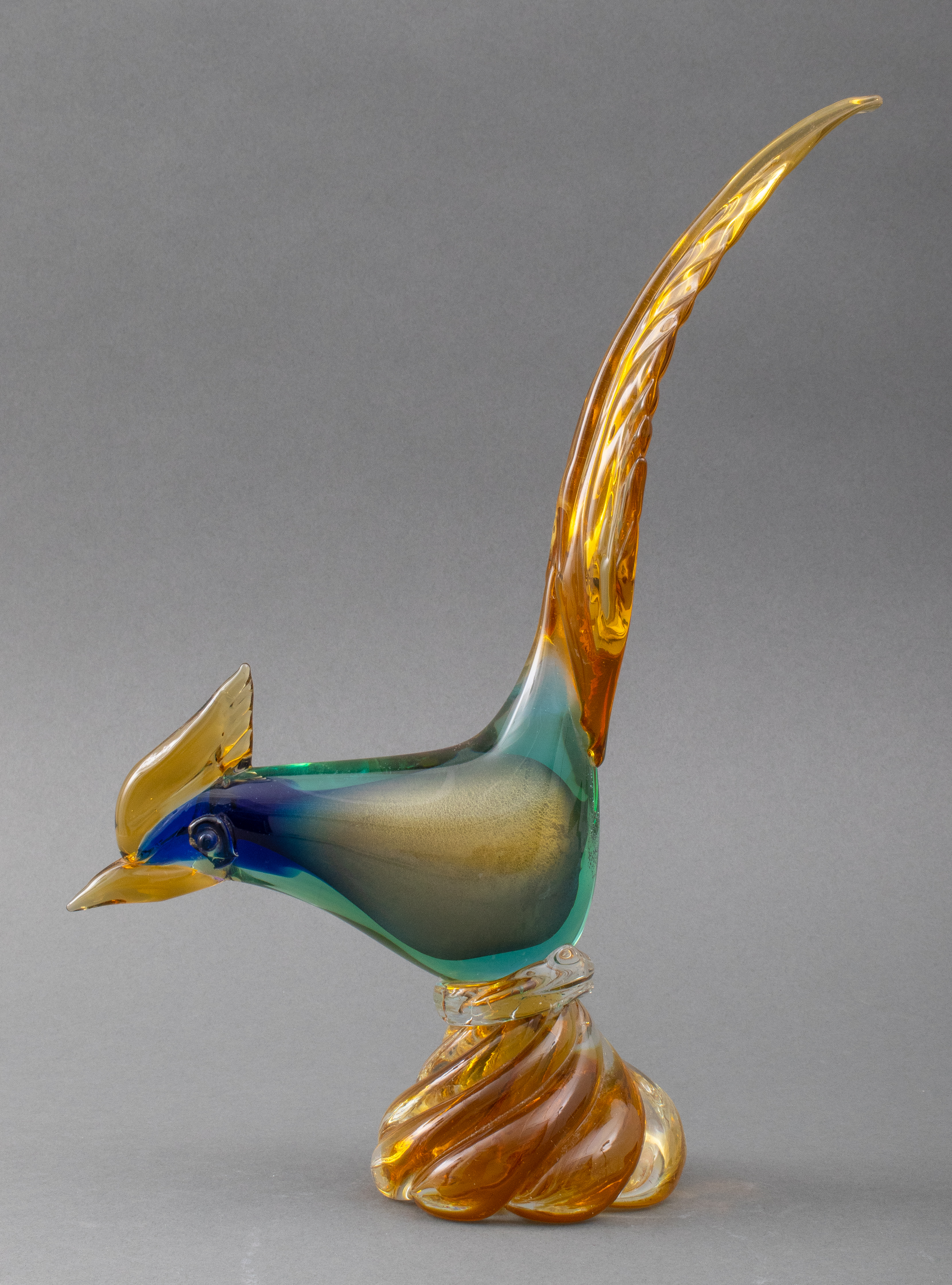 MURANO ART GLASS ROOSTER SCULPTURE 2bde9f