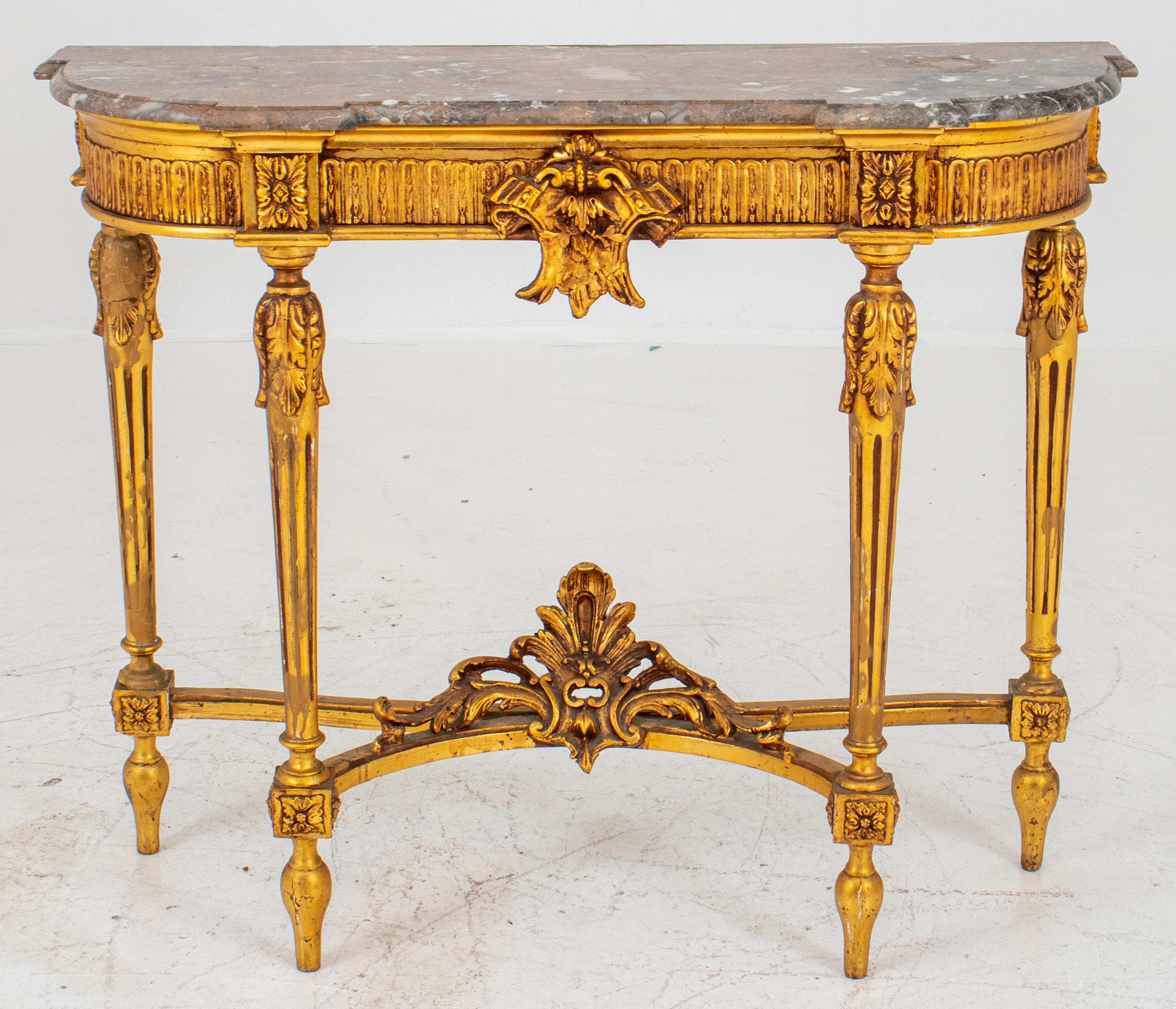 LOUIS XVI STYLE GOLD-PAINTED CONSOLE