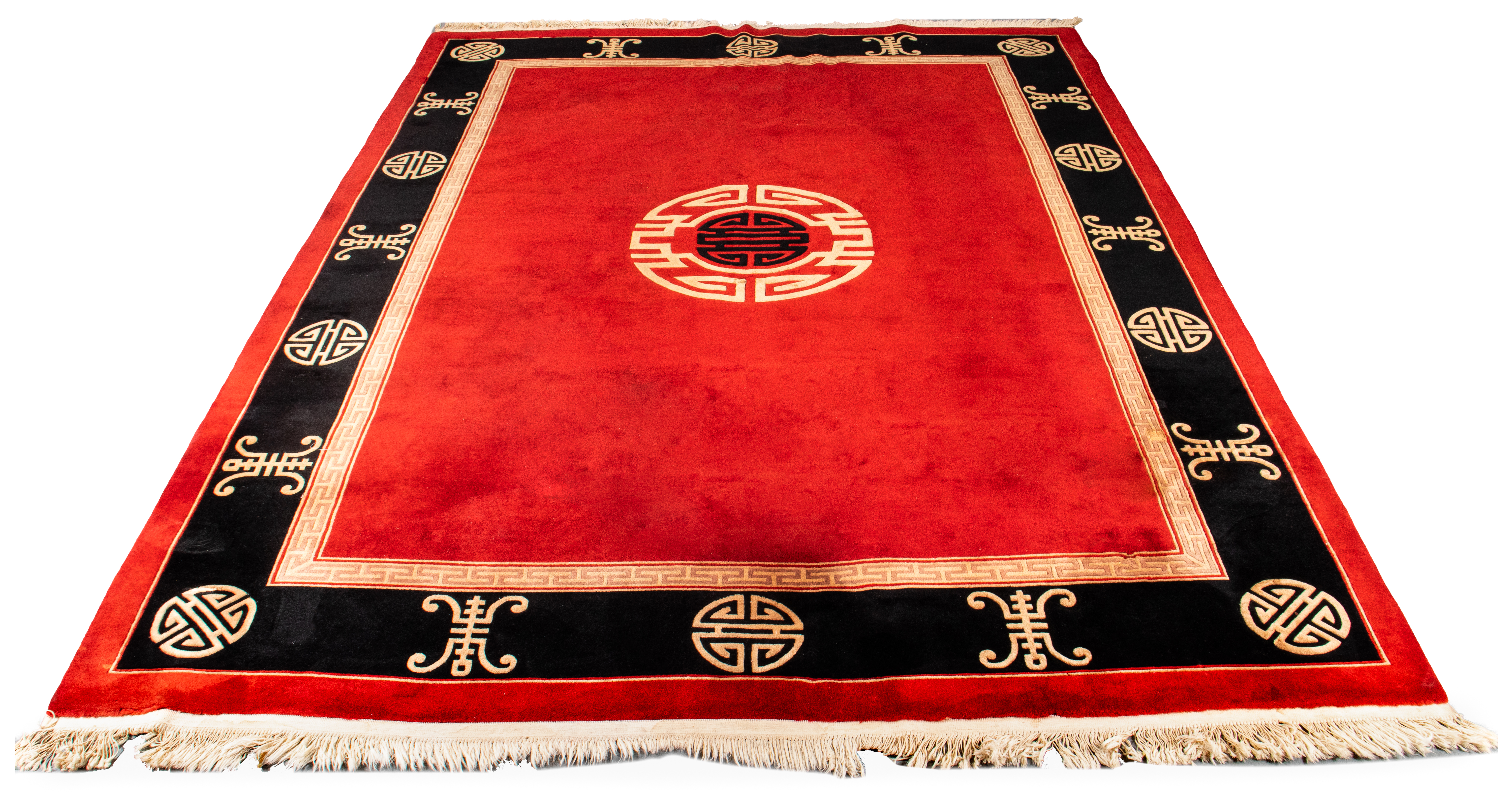 CHINESE ART DECO REVIVAL WOOL RUG