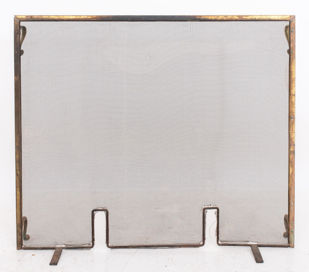 BRASS FIRE SCREEN Brass framed 2bcc5f