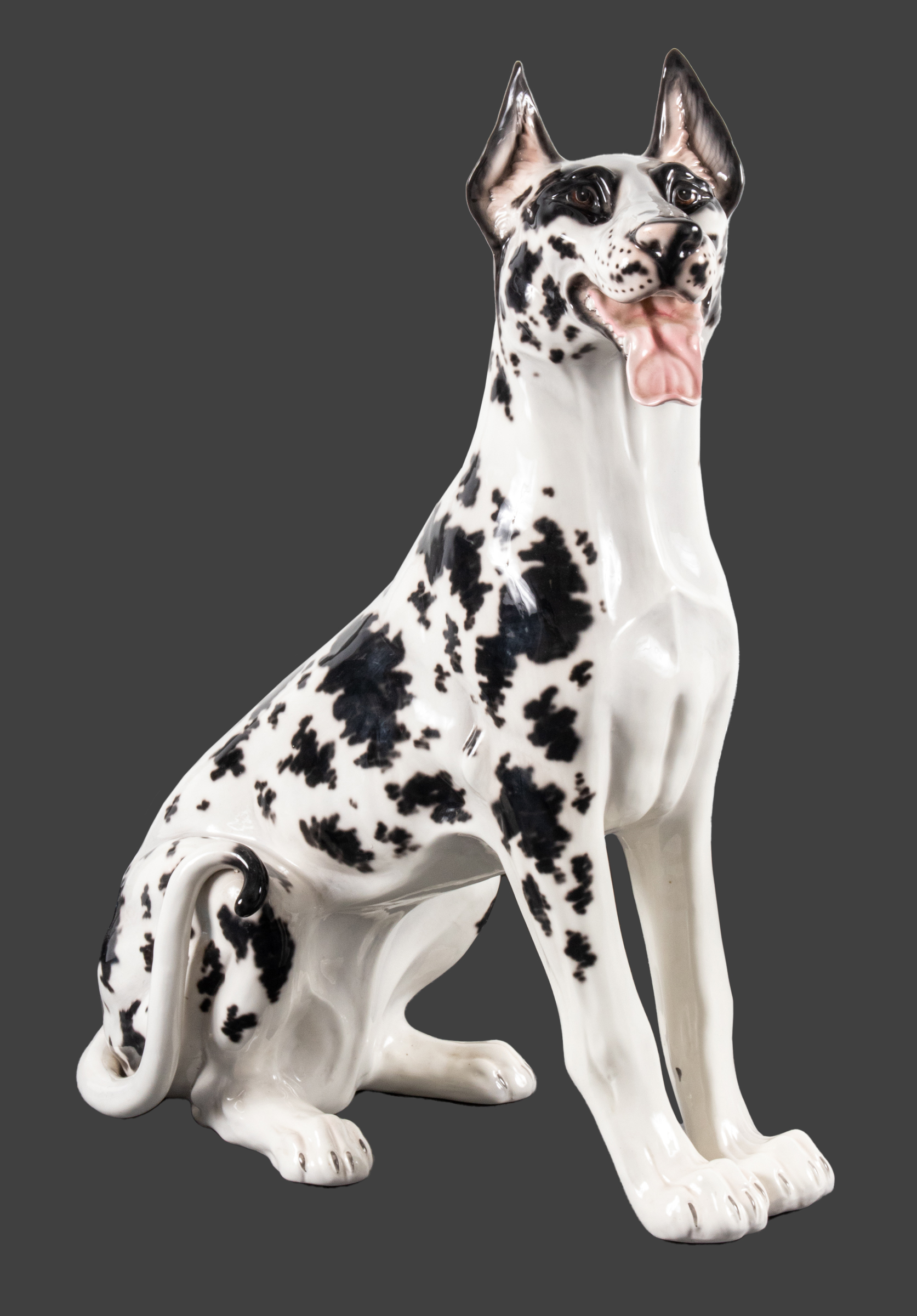 LARGE CERAMIC GREAT DANE DOG SCULPTURE 2bcc8e