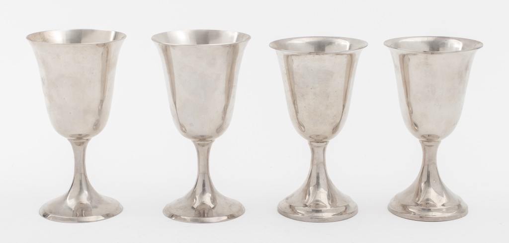 STEIFF STERLING SILVER WATER GOBLETS  2bcf0a