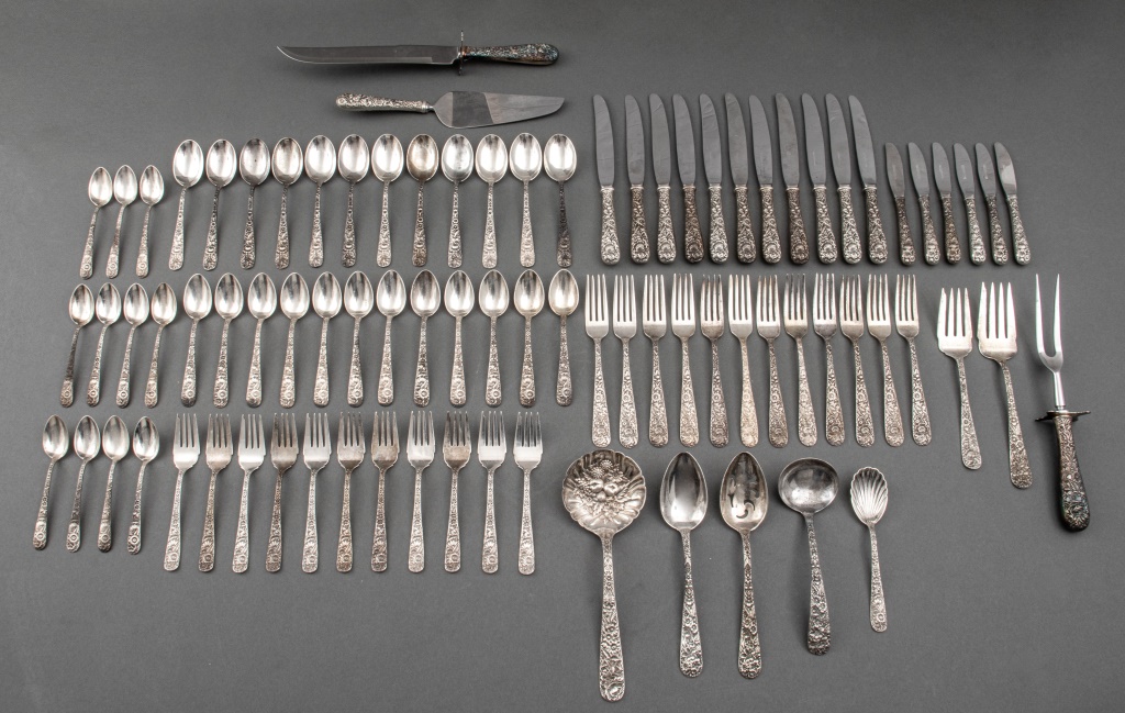 S KIRK SON MIXED FLORAL FLATWARE 2bcf8a