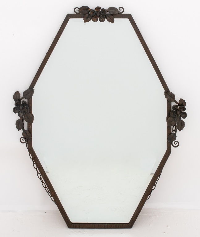 EDGAR BRANDT ATTR ART DECO MIRROR