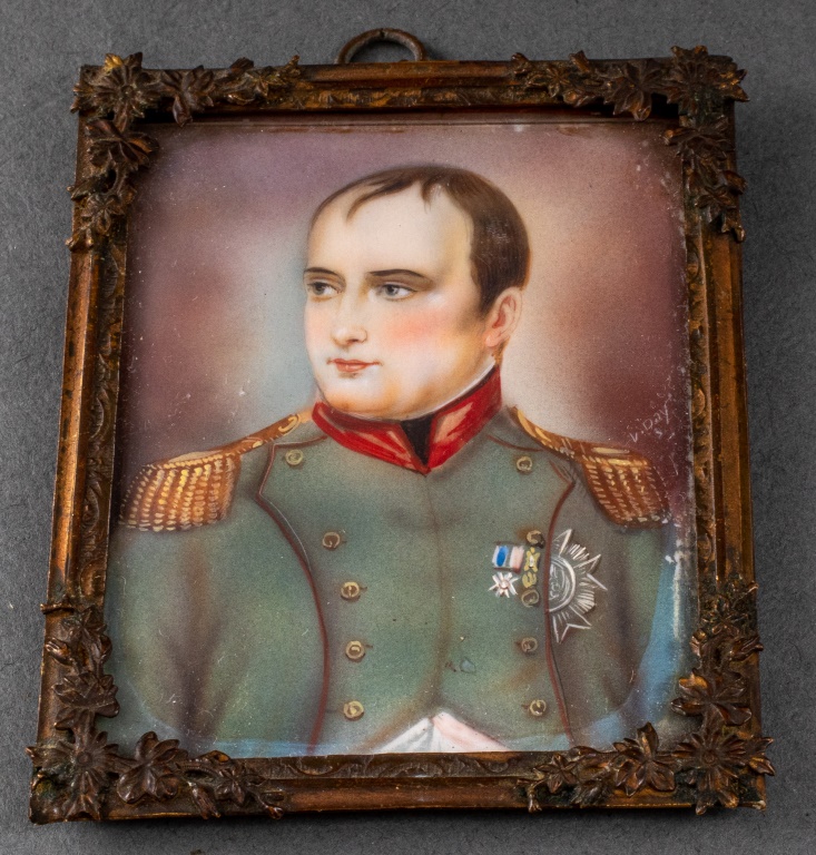 SIGNED MINIATURE PORTRAIT OF NAPOLEON