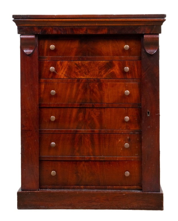 EMPIRE STYLE FLAME MAHOGANY VALUABLES