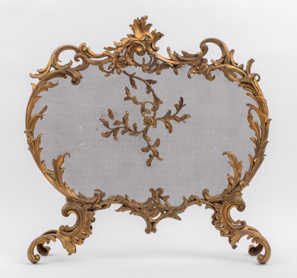 FRENCH LOUIS XV MANNER BRONZE FIRE 2bd21e