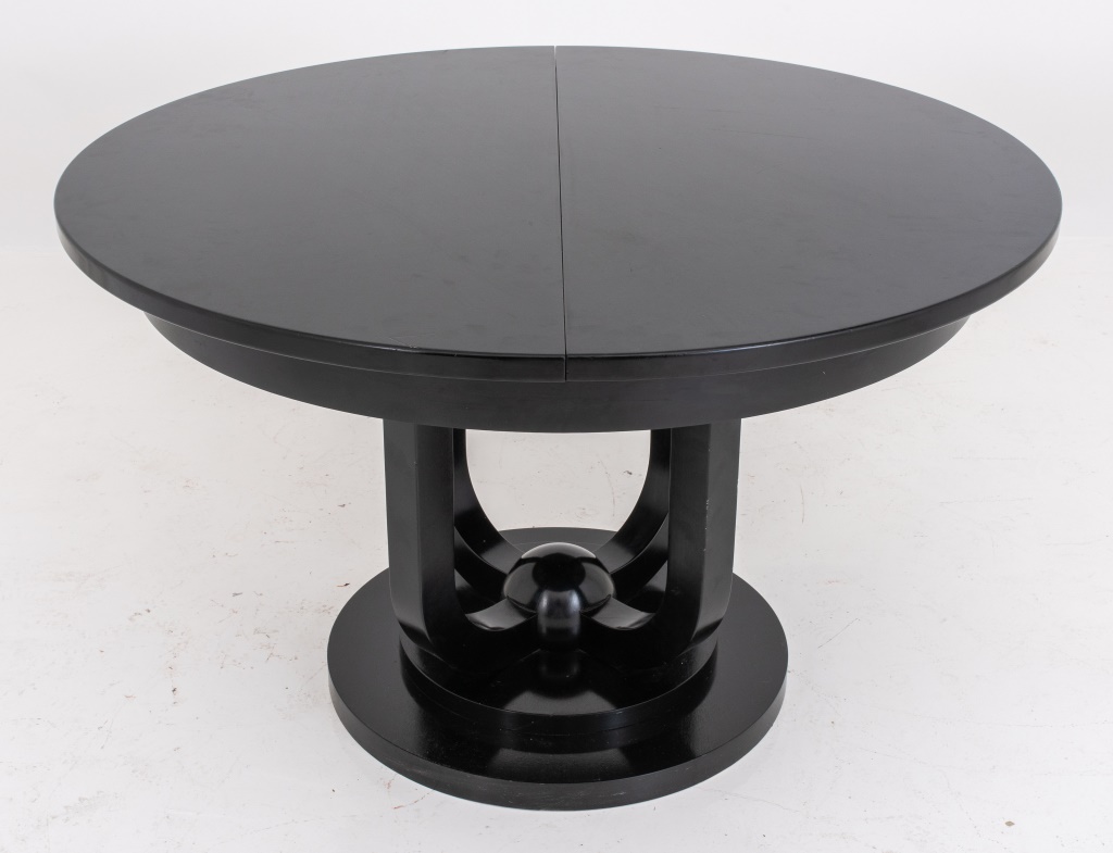 ART DECO STYLE ROUND EBONIZED DINING 2bd29b