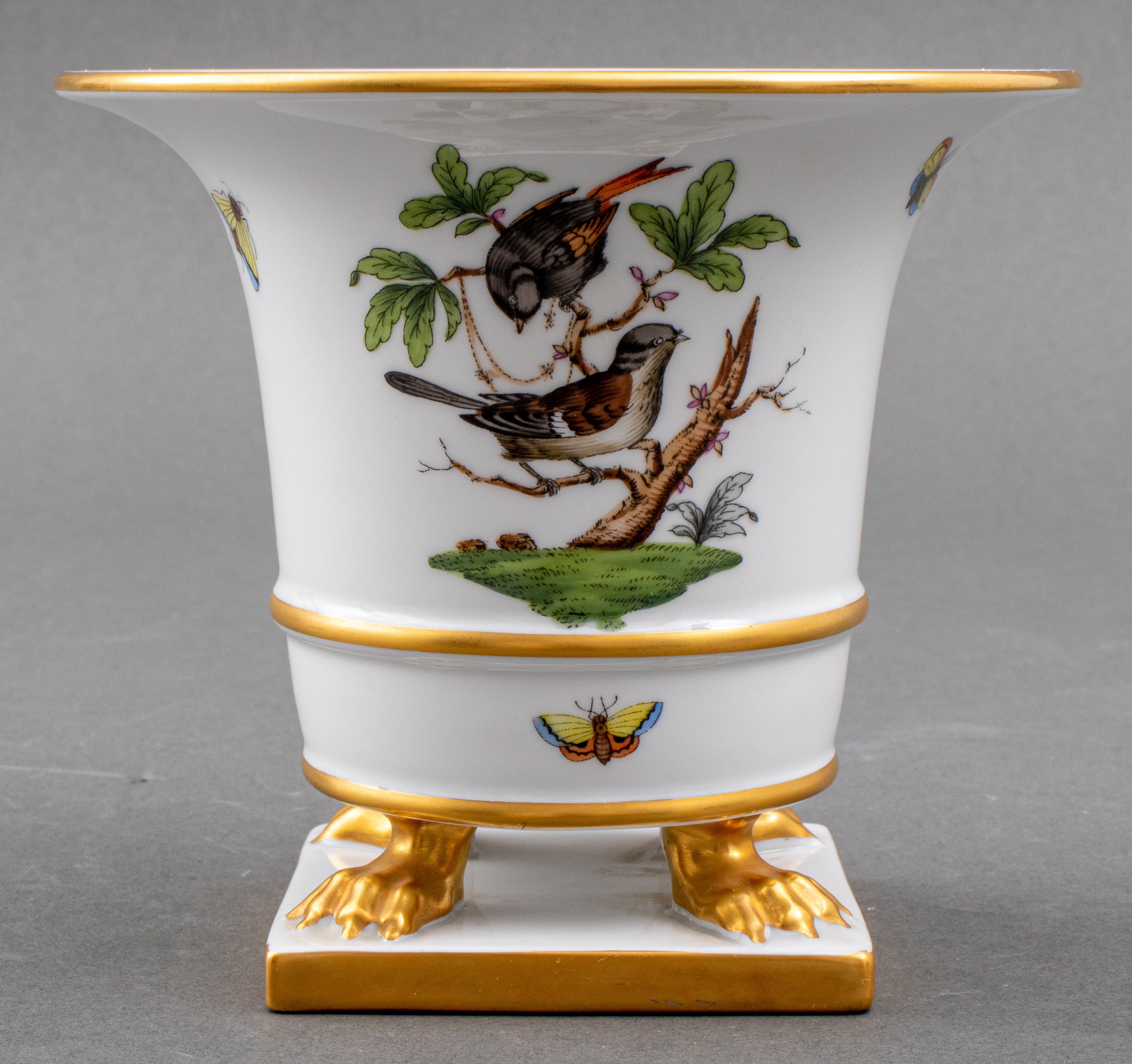 HEREND CACHEPOT ROTHSCHILD BIRDS  2bd4a8