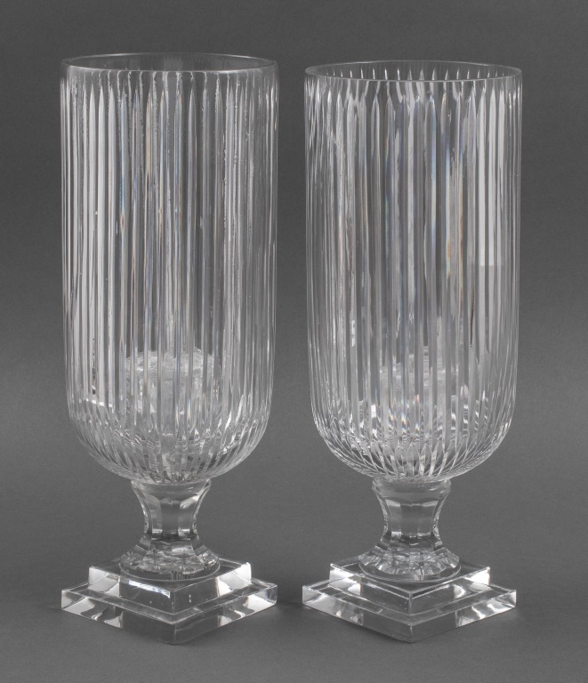 CONTEMPORARY CUT GLASS HURRICANES  2bd4f7