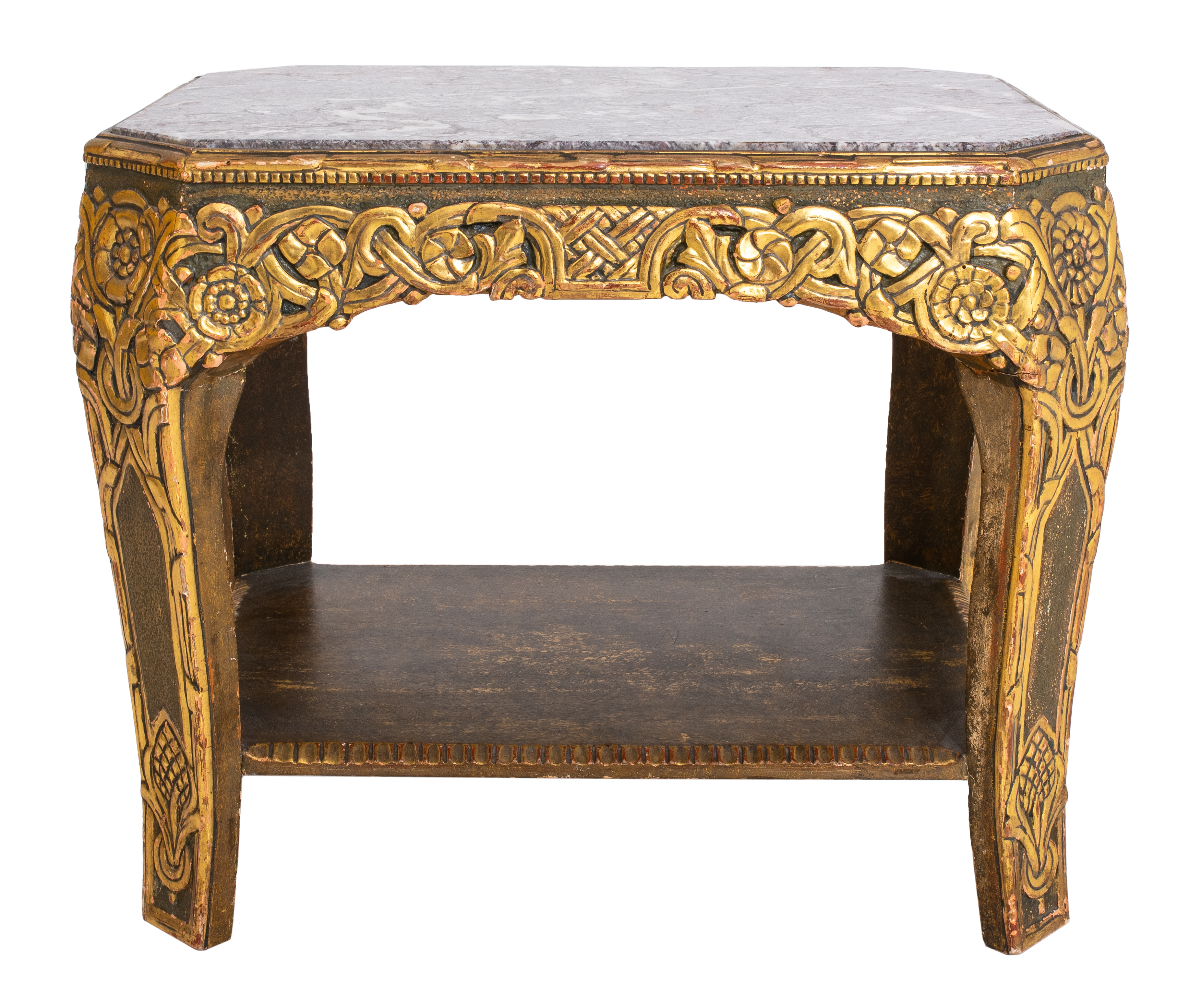 FRENCH ART DECO PARCEL GILDED TABLE  2bd6d7