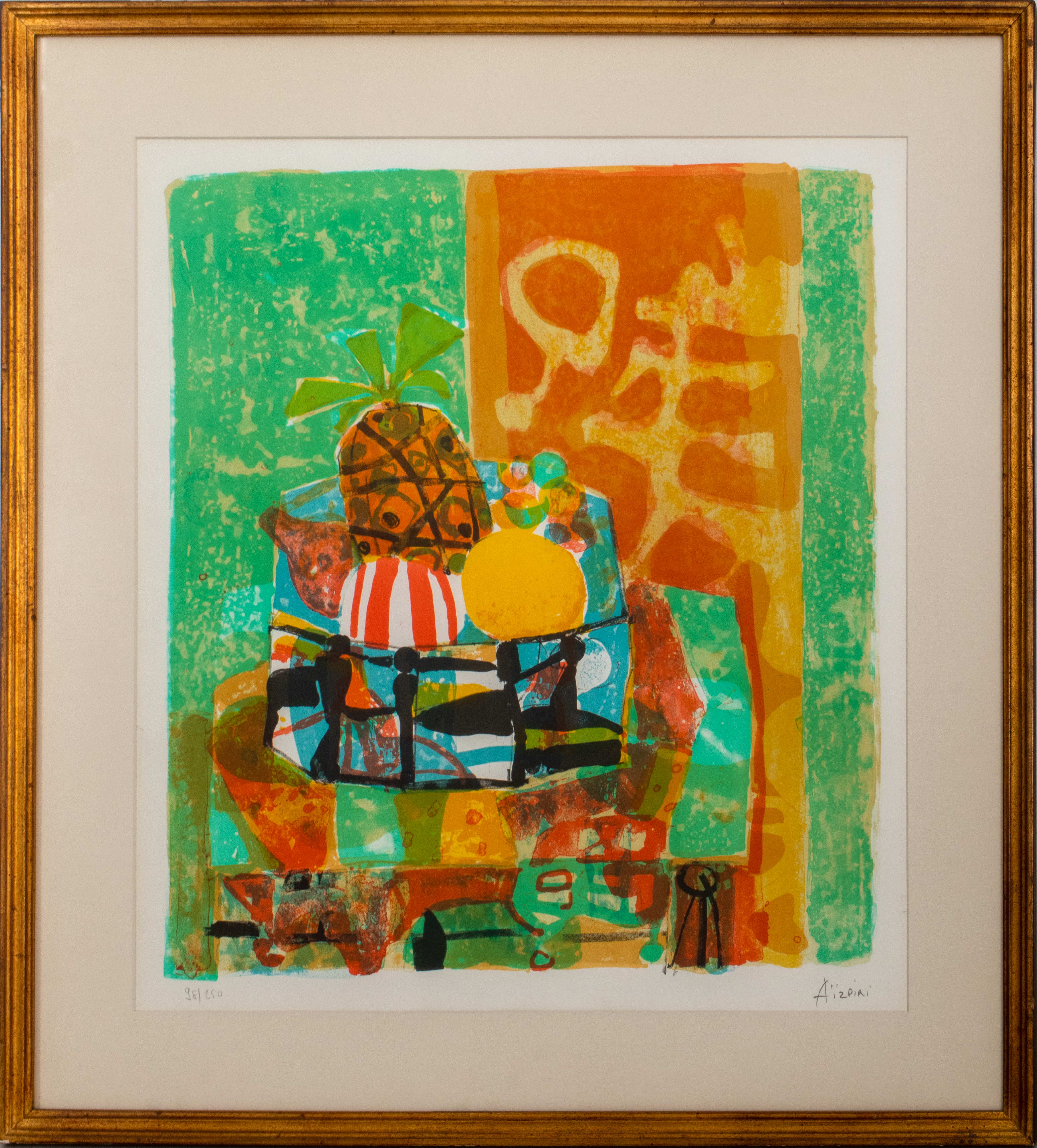 PAUL AIZPIRI STILL LIFE WITH PINEAPPLE 2bd96b