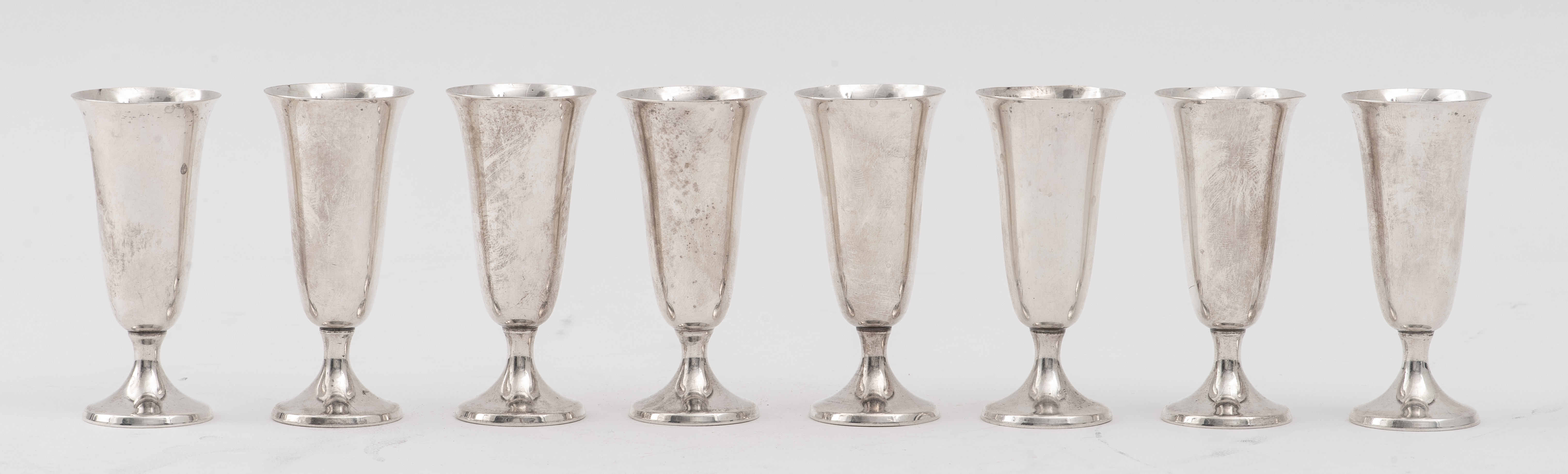 GORHAM STERLING CORDIAL GLASSES,