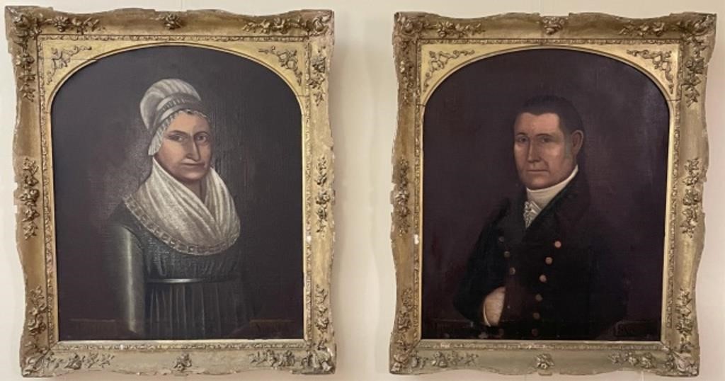 PAIR OF OIL PAINTINGS ON CANVAS  2c1791