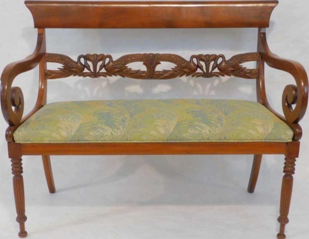 CA. 1900 CLASSICAL REVIVAL SETTEE,