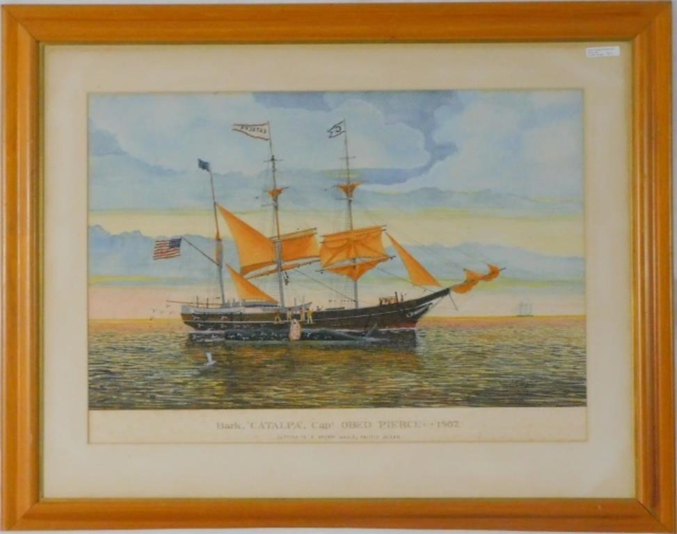 ROBERT NEWELL 20TH C US MARINE NAUTICALpainter  2c17cb