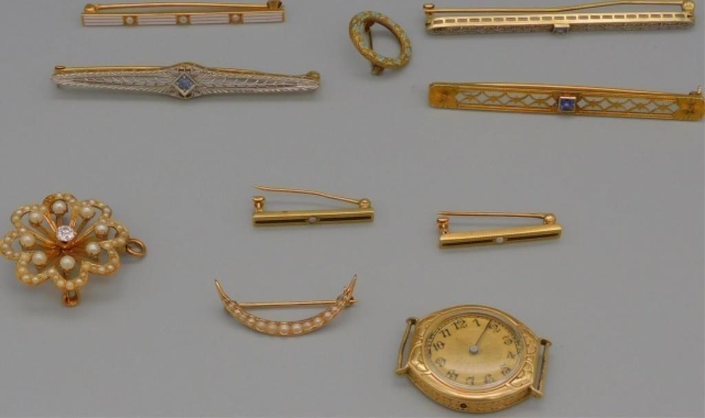 11 PIECES OF GOLD JEWELRY MOSTLY 2c1859