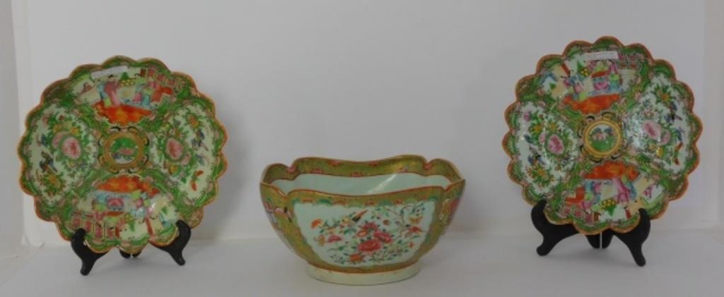 3 PIECES ROSE MEDALLION PORCELAIN 2c1868