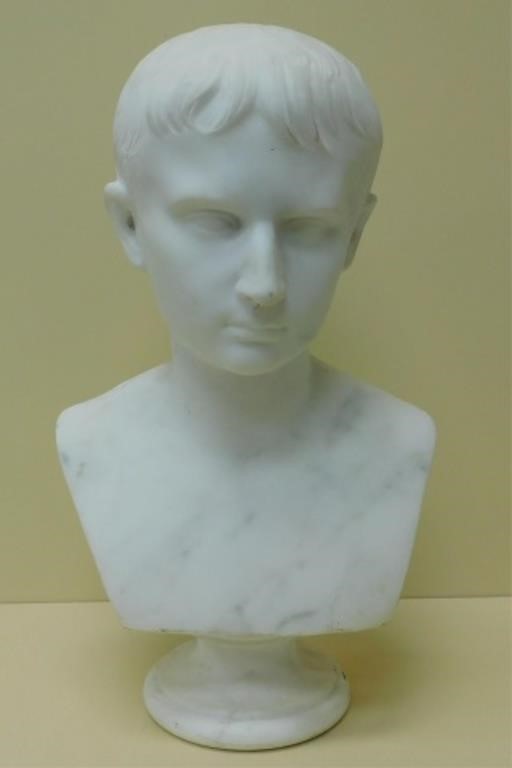CARVED MARBLE CLASSICAL BUST OF 2c1871