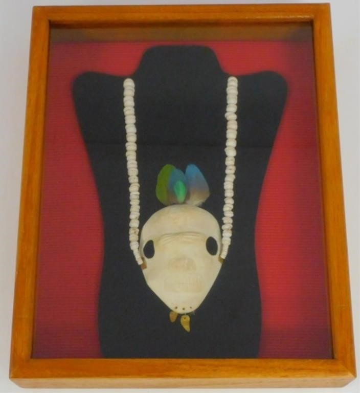 TAINO NECKLACE, SHELL MEDALLION,