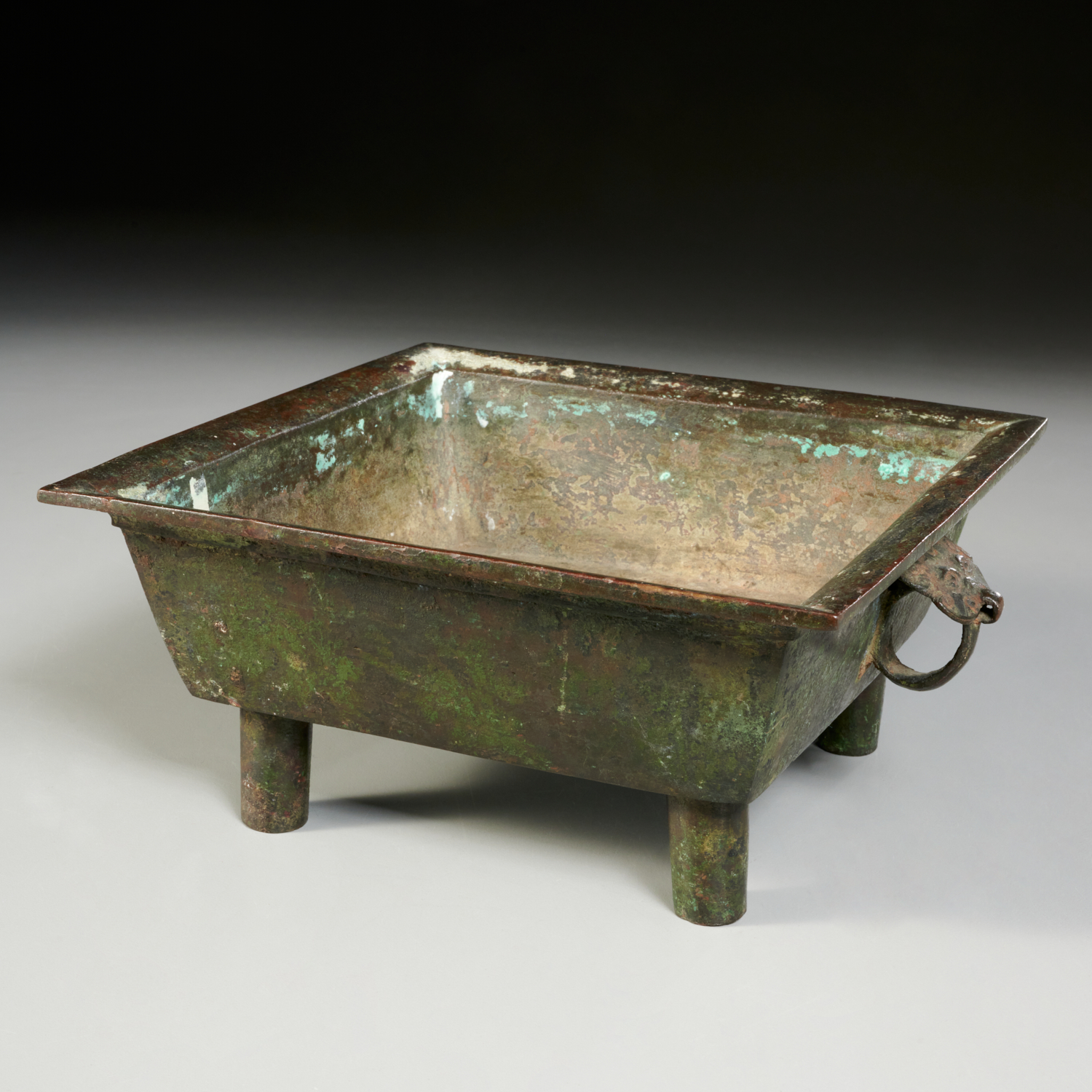 CHINESE BRONZE SQUARE CENSER Xuande 2bf51e