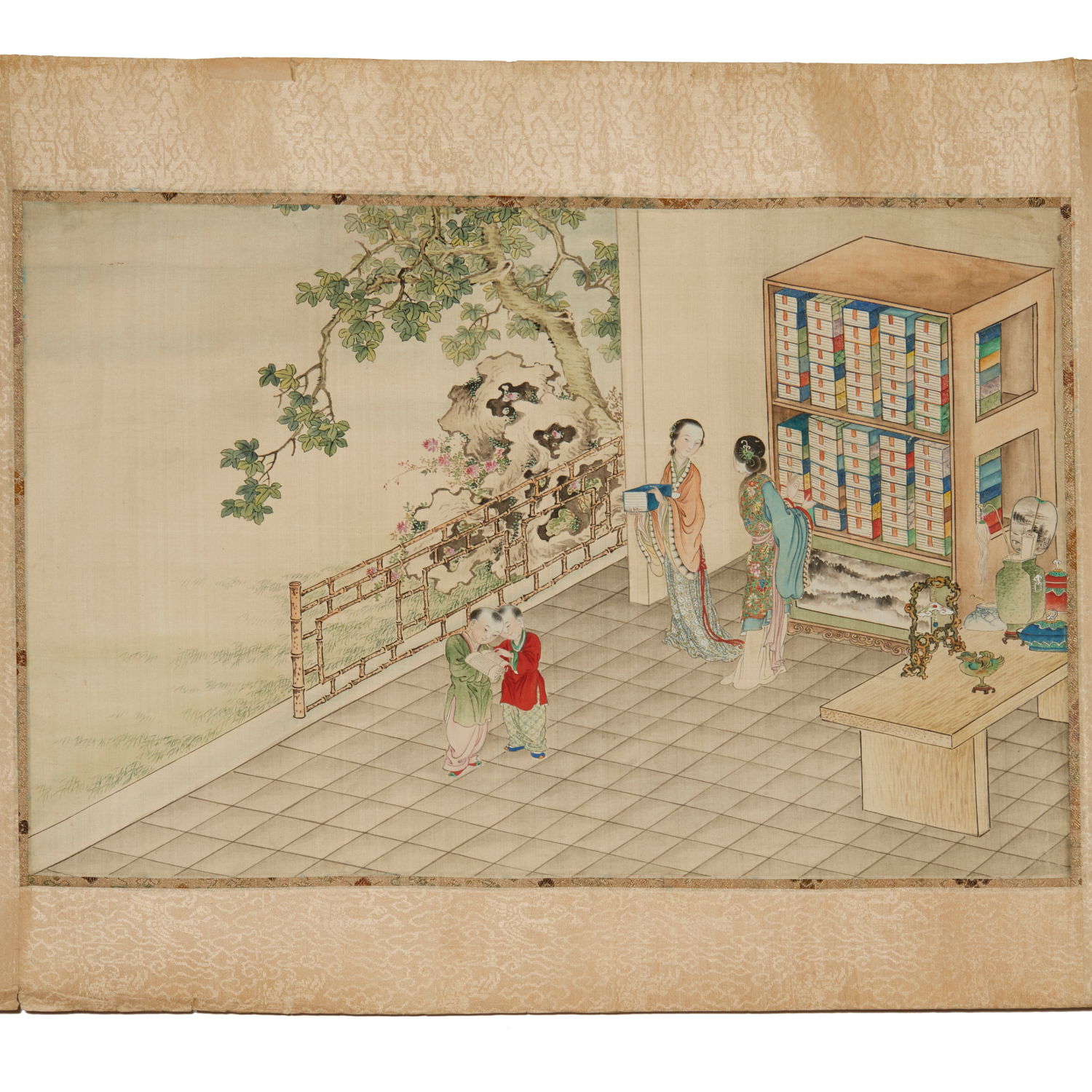 CHINESE SCHOOL SCROLL PAINTING 2bf533