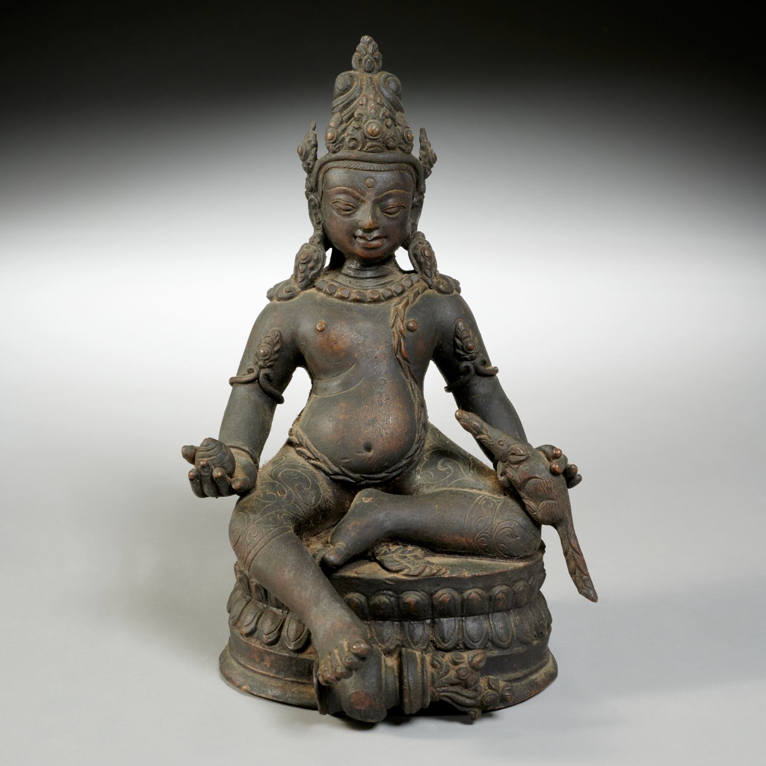 HIMALAYAN BRONZE FIGURE OF JAMBHALA 2bf562