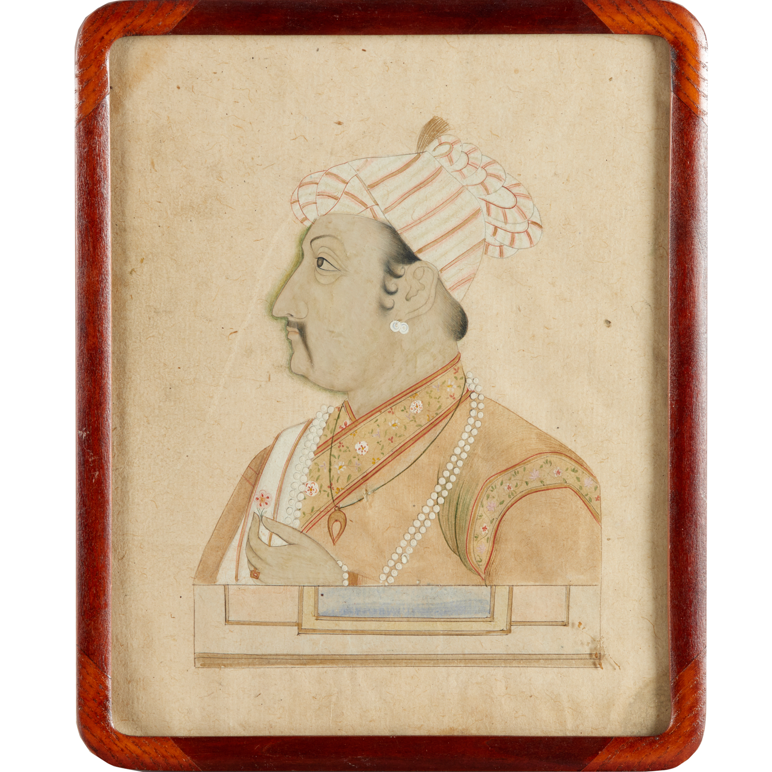 MUGHAL SCHOOL FINE PORTRAIT DRAWING 2bf5f9