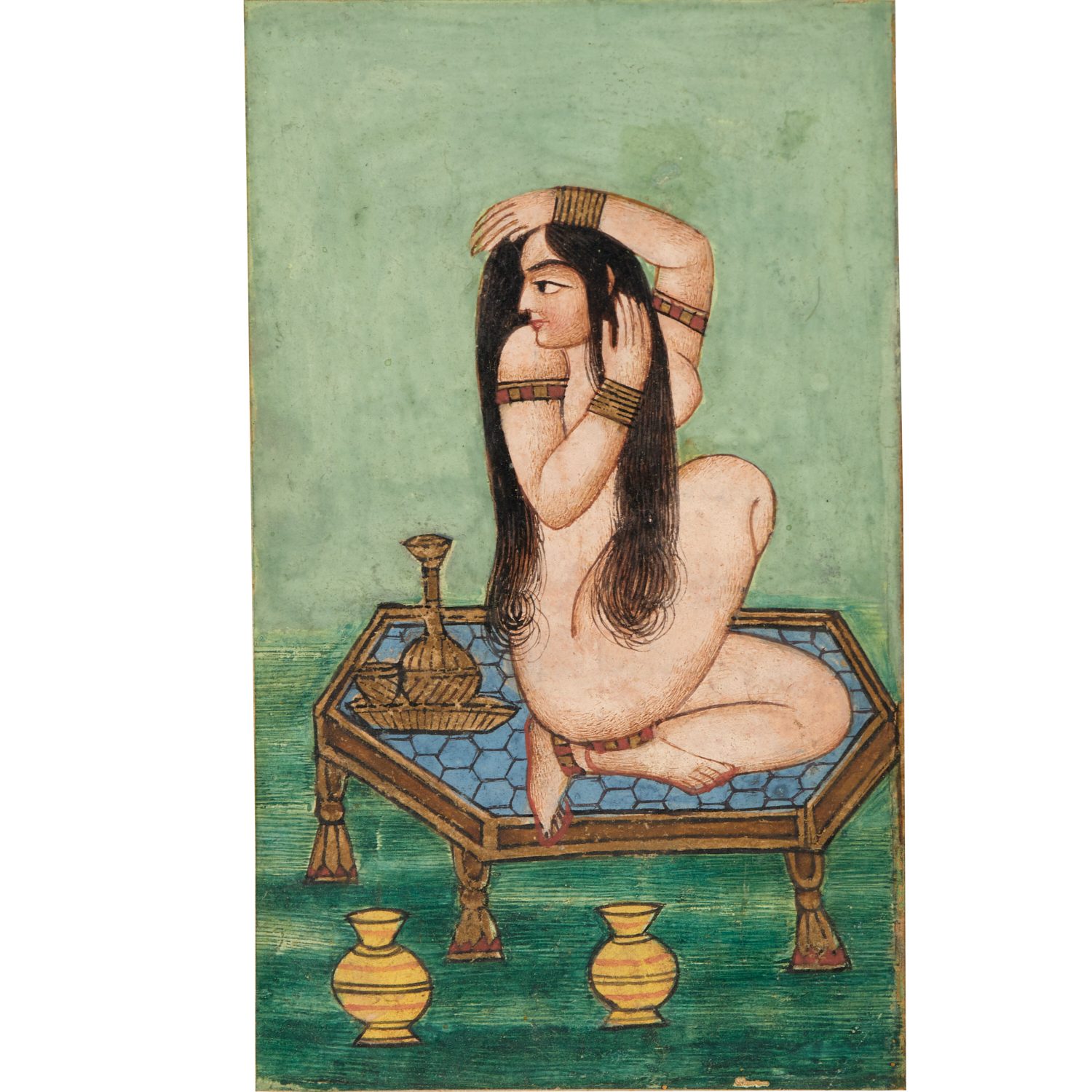 INDO-PERSIAN PAINTING, FEMALE NUDE