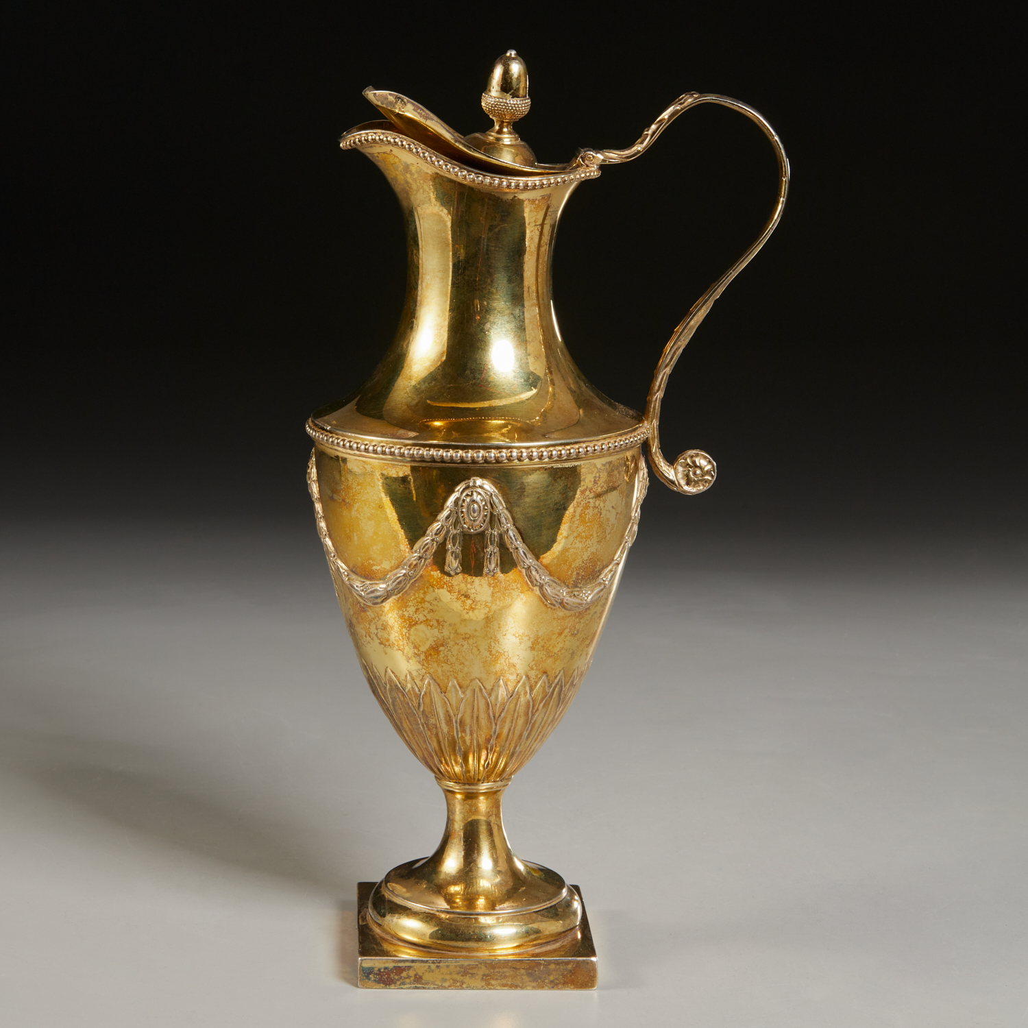 GEORGE III GILT SILVER PITCHER,